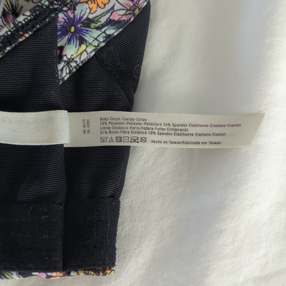FP Movement Free People Eden Printed Bra Black Neon Ditsy Floral Size S - Picture 6 of 9
